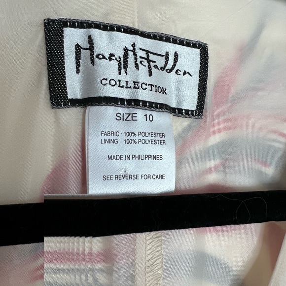 Vintage Mary McFadden floral maxi cream dress 10 - Picture 9 of 9